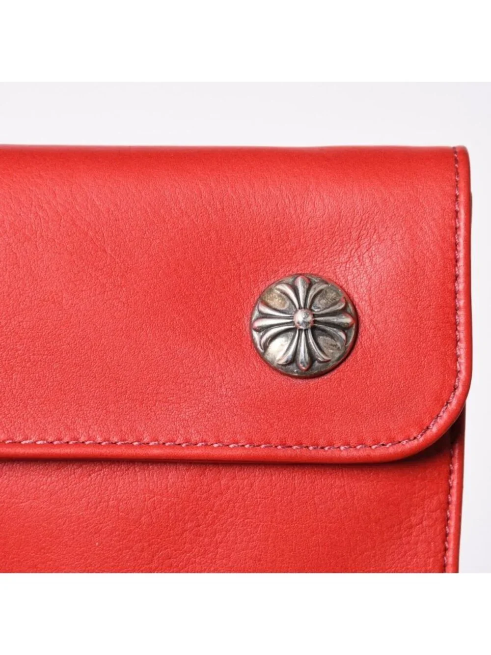 Chrome Hearts Wave Cross Ball Button Wallet Soft Leather